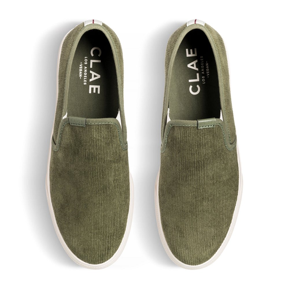 CLAE PORTER Shoes Mens USA541-S27 In Olive Corduroy